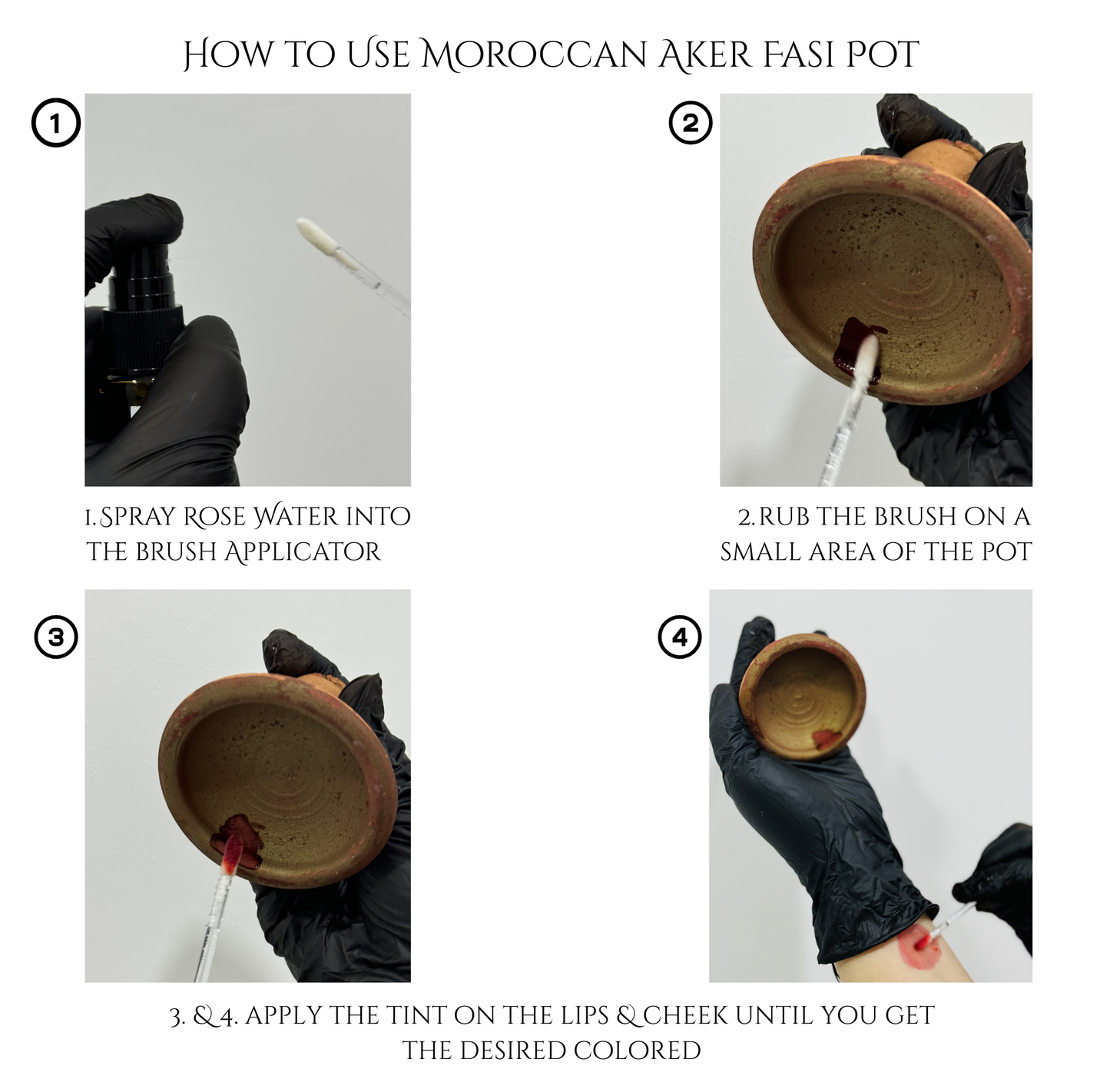 Moroccan Aker Fasi Pot with 20ml Rose Water & 2 applicator