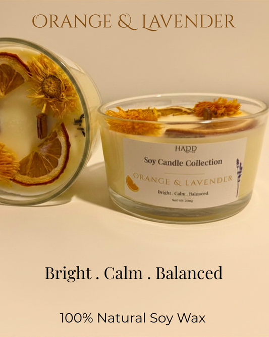 Orange & Lavender Soy Candle – 250g