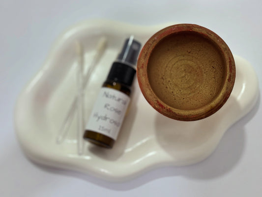 Moroccan Aker Fasi Pot with 20ml Rose Water & 2 applicator