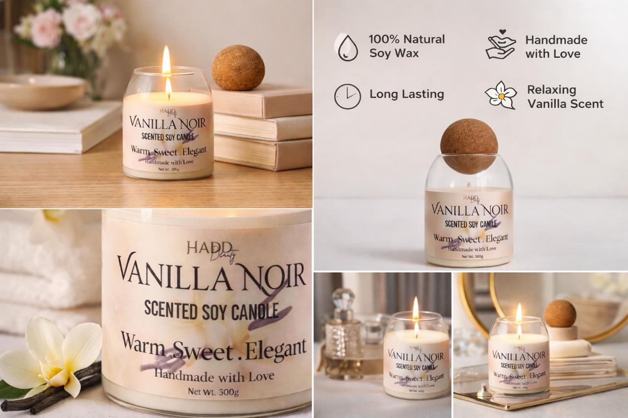 Vanilla Noir - Black Vanilla & Musk Amber 300g