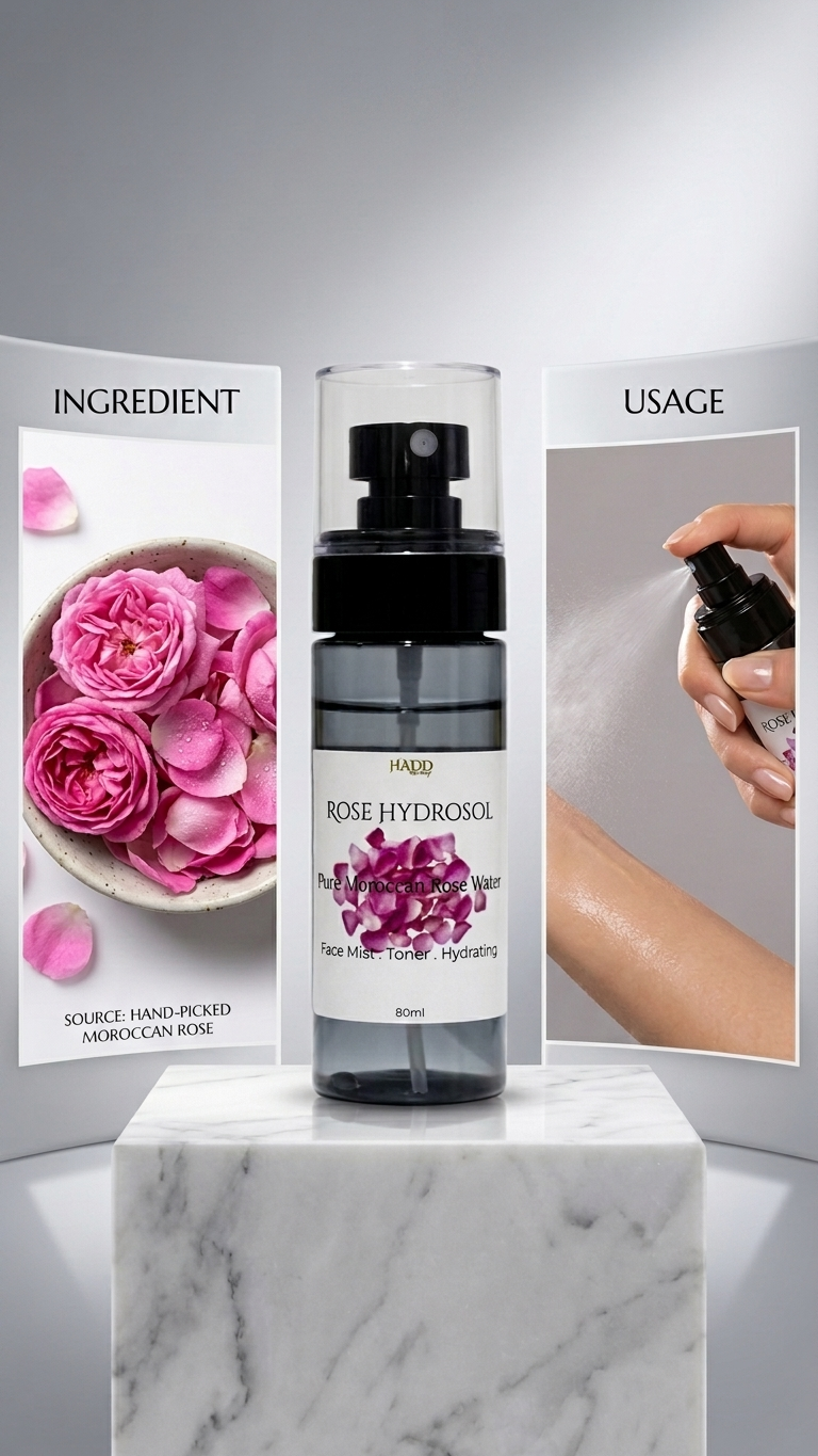 Pure Moroccan Rose Water - Rose Hydrosol