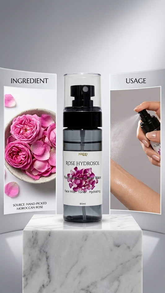 Pure Moroccan Rose Water - Rose Hydrosol