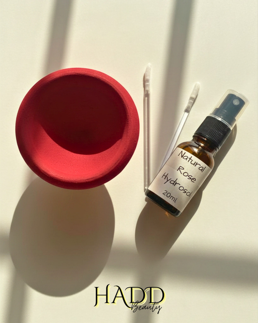 Moroccan Aker fasi pot for lips and cheeks tint with Distilled rose water 20ml & 2 applicator